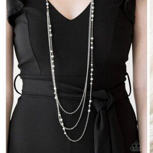 Necklace Colorful Cadence White Necklace with free earrings